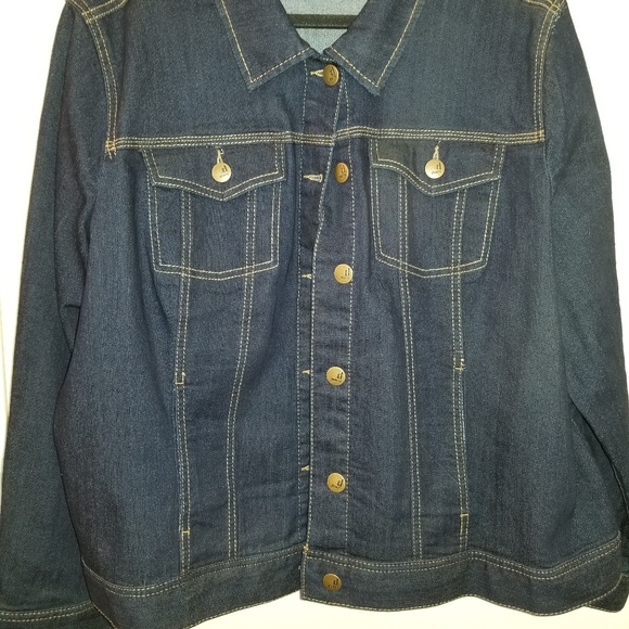 d.jeans 2X Dark Denim Jacket NWOT - Picture 4 of 4